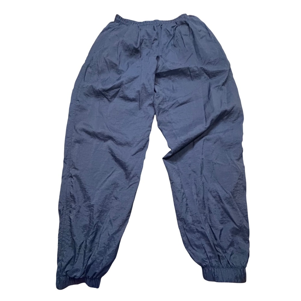 Vintage Nike Team Sports Track Pants Mens Medium Navy Blue Nylon Windbreaker 90s